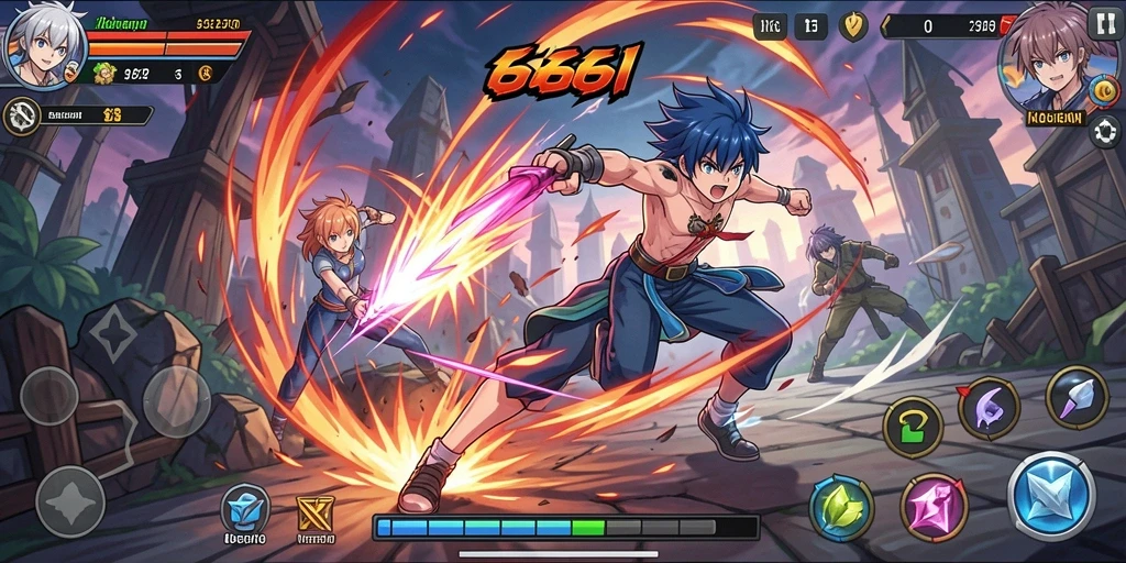 Tampilan screenshot dari gameplay anime yang menarik dan penuh aksi.