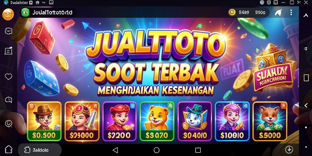 Screenshot utama JUALTOTO menampilkan gameplay Slot yang seru.