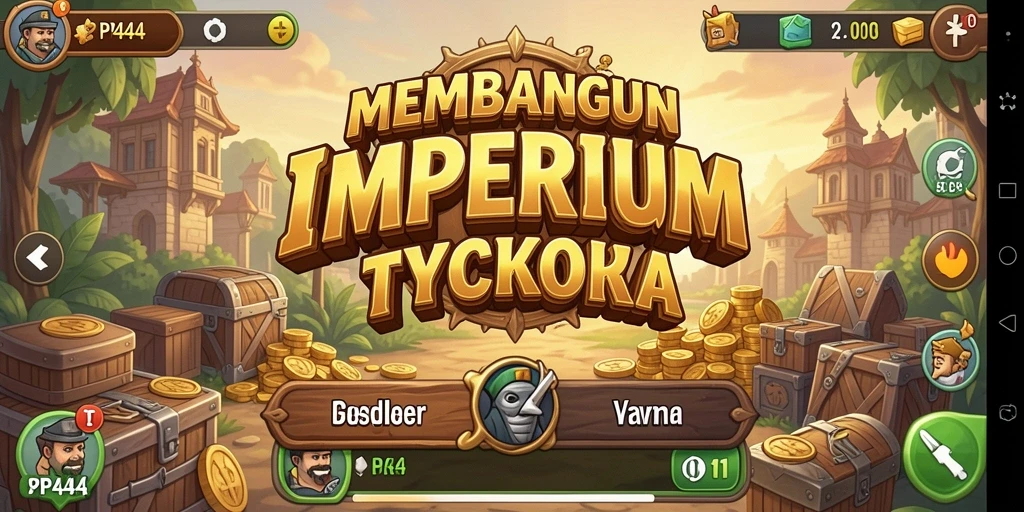 Tampilan gameplay seru dalam PP444 yang menunjukkan strategi Tycoon.