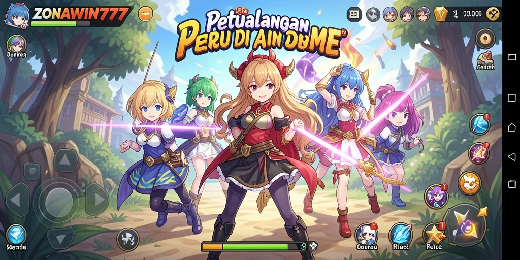 Tampilan mendebarkan dari karakter anime dalam ZONAWIN777.